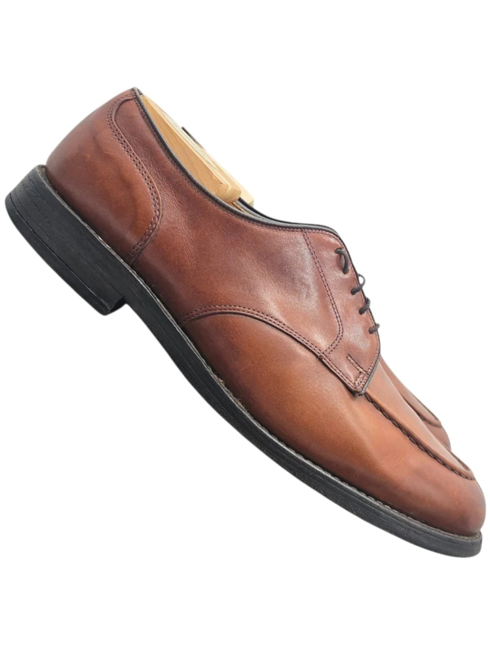 Allen Edmonds Bradley Split Toe Derby Brown Leather Dress Shoes Mens 11 D USA